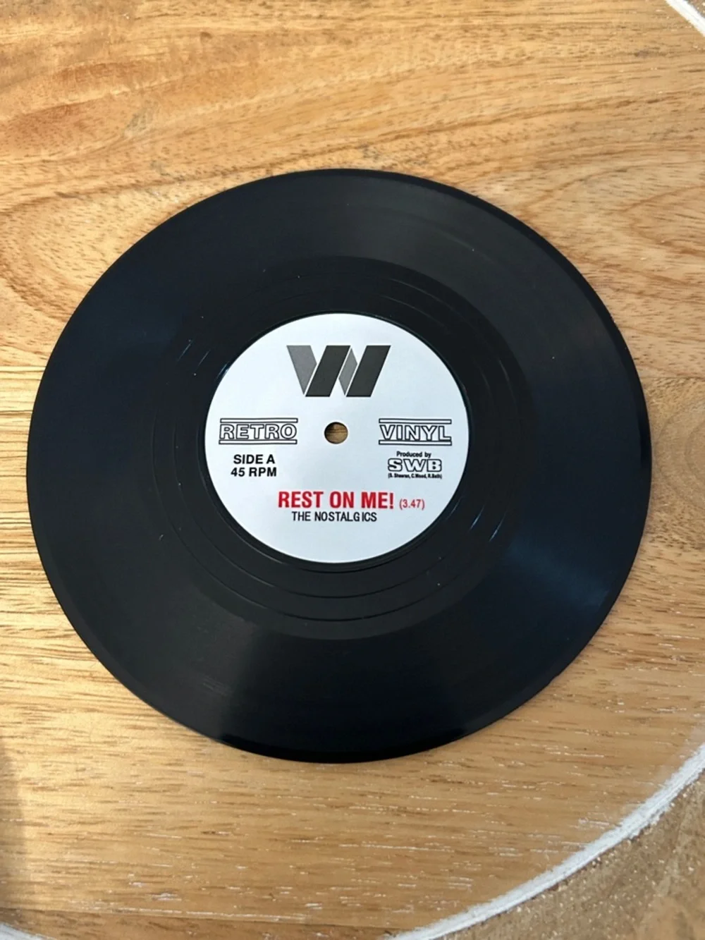 Mini Record Coaster Set NEW protect the Surface, Rest on Me “song” titles